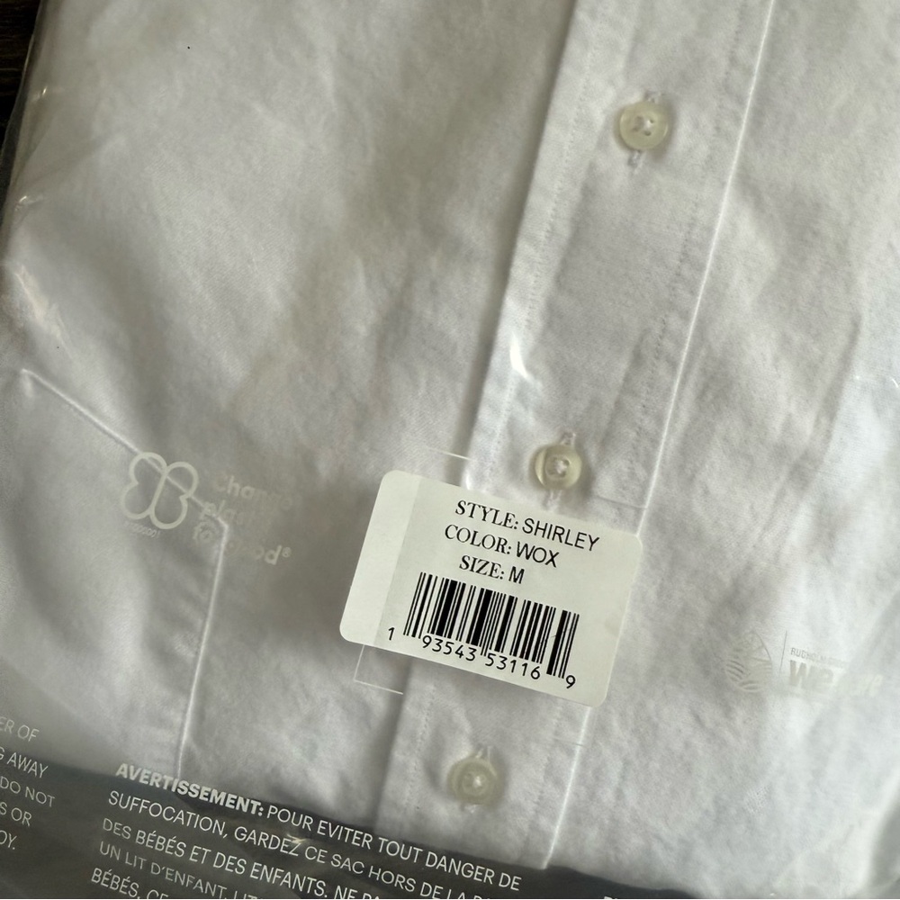 Frank & Eileen Shirley Oversized Button Up Shirt White Brushed Oxford - Picture 6 of 6